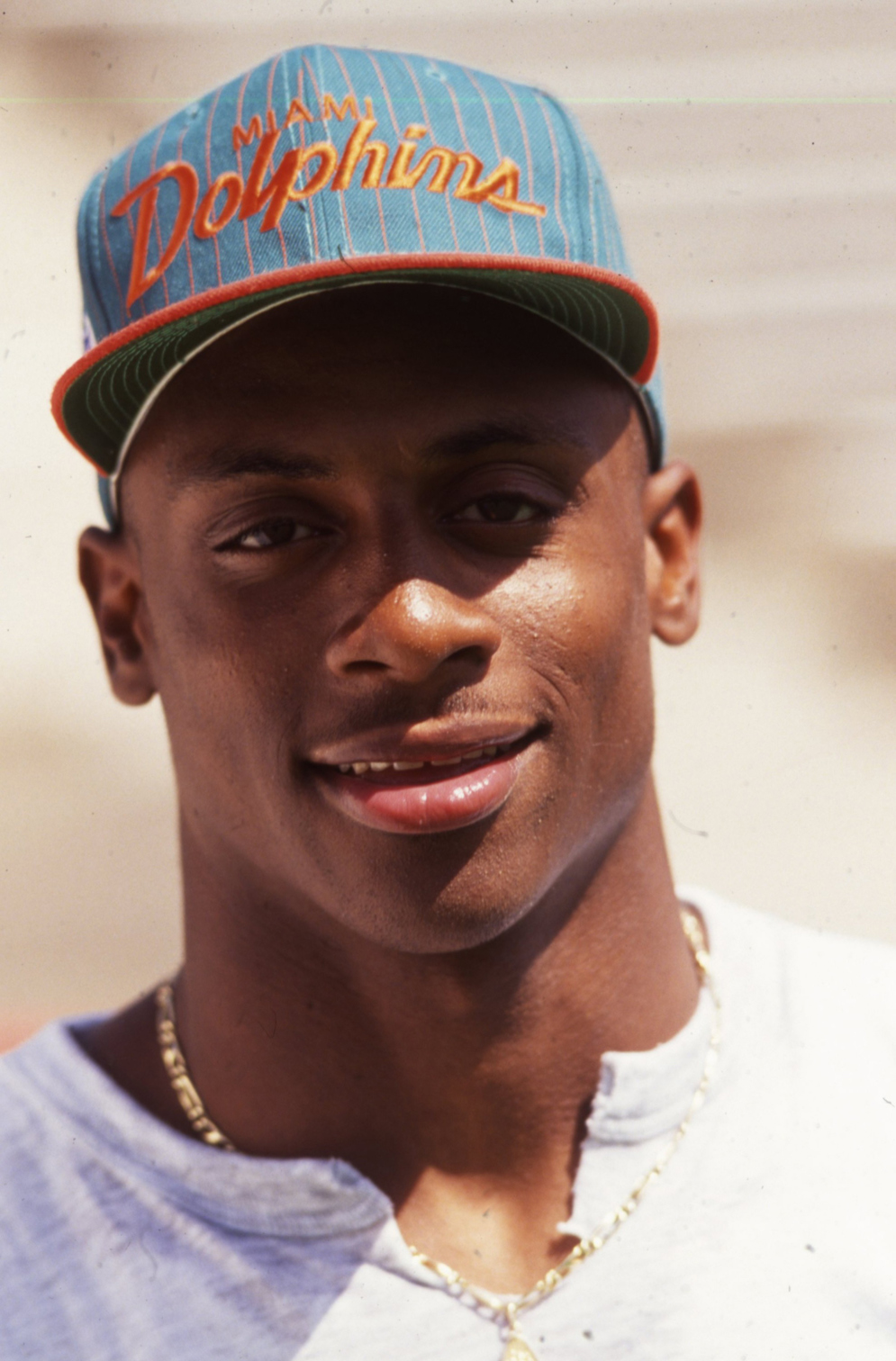 Troy Vincent, Sr., poses for his NFL trading card before his rookie season with the Miami Dolphins in&#xA0;1992. (AP Photo/NFL Photos)