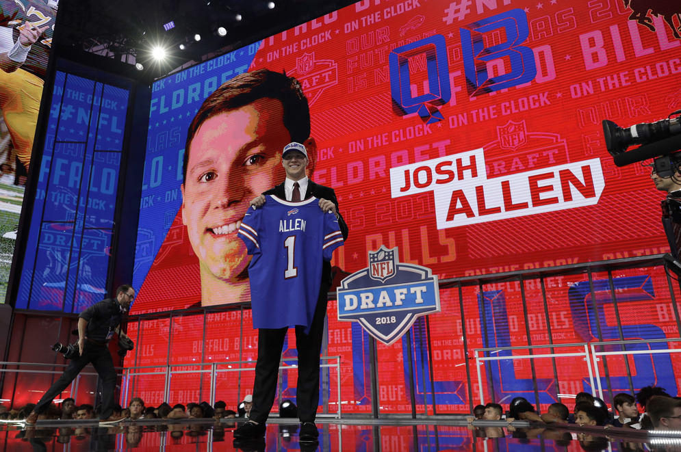 &#xA;Buffalo Bills quarterback Josh Allen, was selected out of Wyoming with the seventh overall pick of the 2018 NFL Draft. In 2017, Allen was evaluated by the College Advisory Committee and advised to stay in school. (AP/David J. Phillip)&#xA;